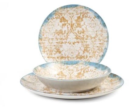 Royal Norfolk Paris Service de table, 18 assiettes, porcelaine, décoré