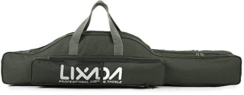 Sunydog 100cm Angeln Tasche Portable Folding Angelrute Reel Tasche Angeln Pole Gear Tackle Tool Carry Case Carrier Travel Bag Storage Bag Organizer(Armeegrün)