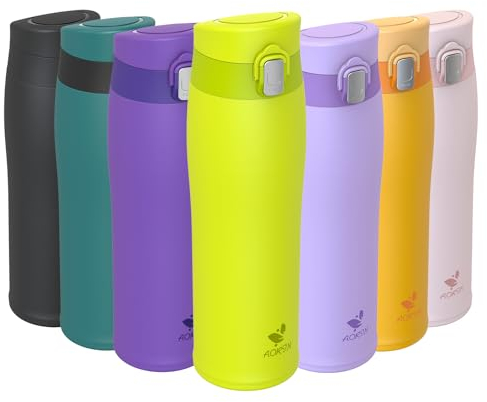 AORIN Trinkflasche Edelstahl 18/8, 750ml, Auslaufsicher Thermoskanne Isolierflasche Doppelwandig mit 2 Deckel, BPA-Frei Sportflasche, Trinkflaschen für Sport, Schule, Outdoor