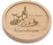 PrintPlanet® - Personalisierter Holz-Untersetzer mit Gravur - Untersetzer mit Namen personalisiert - Motiv: Wein