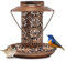 SunshineFace Solar Vogelfutterstation für draußen, Metall Wetterfest Wildvogel Futterspender Laterne Lichter Vogelhaus Futterspender Garten Dekoration Vogelbeobachtung Geschenke für Vogelliebhaber