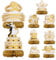 CHALA 9 Stück Goldene Hochzeit Waben Deko 50. Hochzeitstag Tischaufsätze 50 Jubiläum Bienenwaben Tischdeko Goldene Hochzeitsdeko Goldenen Deko Hochzeitsdeko für 50 Gold Hochzeit Jahrestag Geburtstag