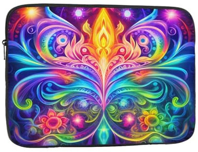 Colorful Wings Laptop-Hülle, 25,4 cm (10 Zoll), stoßfest, schützende Notebook-Hülle, Tablet, Aktentasche, Tragetasche, Schwarz, 25,4 cm