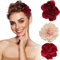 Lot de 3 pinces à cheveux en forme de fleurs hawaïennes pour fête, mariage, Halloween, carnaval, mascarade, maquillage
