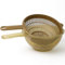 DIVCHI Colander Kitchen Food Strainers Bowl Sets With Handle Double-layer Detachable Fruits Basket | Food Strainer | Collapsible Colanders | Vegetables Drainer (Gold)