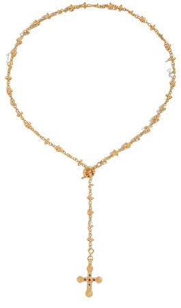 IOETSEUT Damen Halskette Schwester Halskette Goth Strass Kreuz Anhänger Choker Halskette für Frauen Männer Einfache Verstellbare Lange Kette Christian Pray Schmuck Mädchen Geschenke