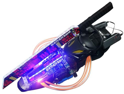 Marikito Punk LED Arm, Mit Verstellbaren Riemen, Perfekt Für Punk Kostüm, Leucht Maske Und Cosplay Accessories (Style-a)