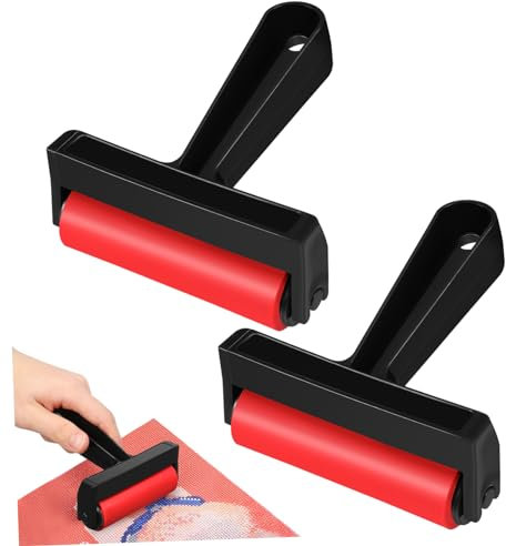 ADOCARN 2St rote Rolle Stempel kiddostempel Dimond Painting druckluftwerkzeuge Handlich Diamant-Accessoires Tabletts Aufkleber Farbwalzen zum Drucken DIY-Versorgung Plastik