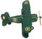 Tbest Vintage Tinplate Wain Up Airplane Toy Retro Clockwork Aircraft Figure for Children Desktop Decoration