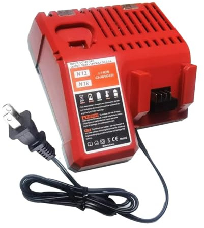 Rapid Charger Compatible with MLK M-12 M-18 Lithium Ion Battery 48-59-1812 48-11-2420 48-11-1815 48-11-1840 48-11-1841 48-11-1850