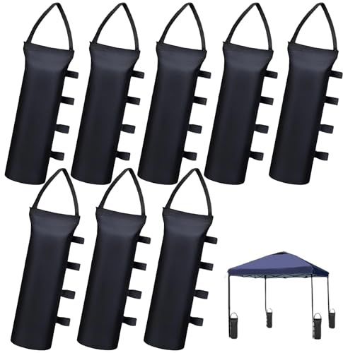 8 Stück Pavillon Gewichte, 40KG Sandsäcke für Pavillon 50×20cm | 800D Oxford-Gewebe Verdickt, Sicher Befestigt, Wasserfest, Verhindert Umkippen, Einfach mit Sand Befüllbar