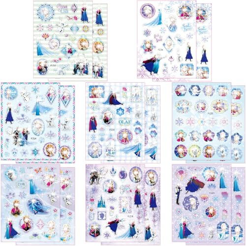 8 x 2 Stück Elsa Sticker, Wasserdichte Frozen Aufkleber, Elsa Frozen Sticker für Kinder, für Scrapbooking Fotoalbum Geschenke Wasserflaschen, Laptops Gepäck Skateboard Becher Geschenk Kühlschrank