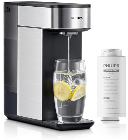 PHILIPS Reverse Osmosis Water Filter Countertop,NSF/ANSI 372 Certified,5 Stage RO Water Filtration System,Installation-Free, Self-Cleaning Water Purifier with Aquaporin Tech,Compact for Office Home