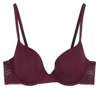 Marc O'Polo Damen T-Shirt-BH Timeless Lace - Cherry Lacquer - Größe 75B