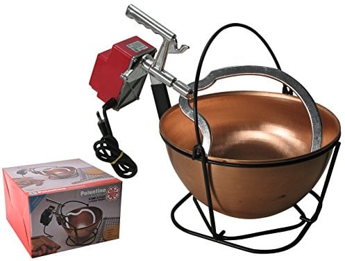 Officine Valtromplina Polentina Ovbc Paiolo in Rame Polenta con Motore Elettrico 12 Lt. Gigante