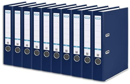 Elba Ordner A4, Smart Pro, 5 cm schmal, Kunststoff außen, dunkelblau, 10 Stück