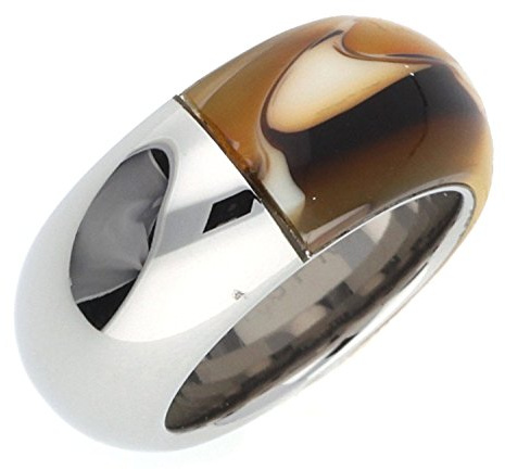 Esprit Jewels Damen-Ring Edelstahl Tortoise light ESRG12153A1