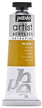 Pébéo 906106 Beaux-Arts Artiste Acrylique Extra Fine 1 Tube Ocre Jaune 37 ml