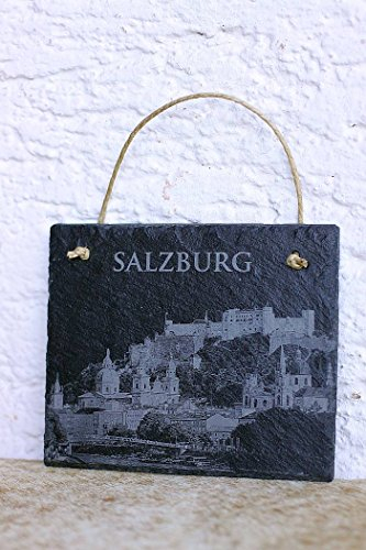 condecoro Schiefer Schild Salzburg Schiefertafel Wandbild 16x13