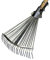 Rastrello scopa in acciaio con morsetto foglie giardinaggio giardino RASTF00006