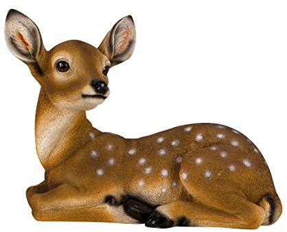 Geschenkestadl Rehkitz liegend Figur für Haus und Garten ca. 27 cm x 34 cm REH Kitz