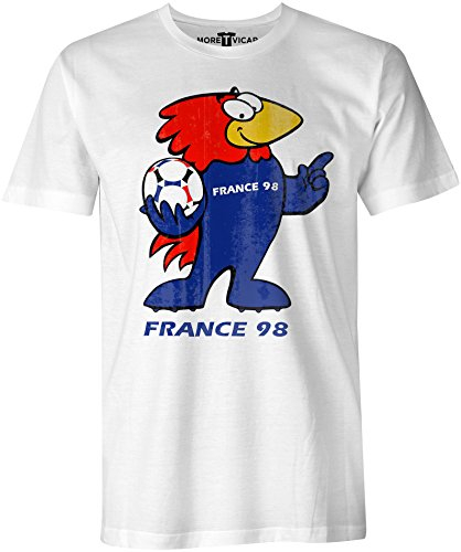 More T Vicar France 98 Vintage - Football Coupe du Monde Impression rétro en détresse Homme T-Shirt