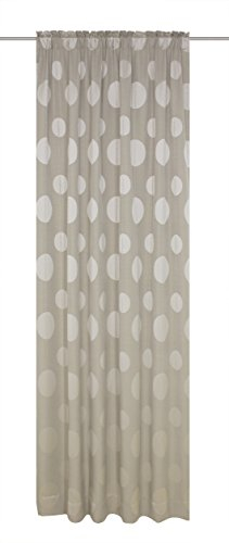 Wirth Vorhang Gardine Blickdicht, Ottobrunn, Smokband, Farbe: grau, Größe: 225/132 cm (HxB), Einzelschal, Übergardine