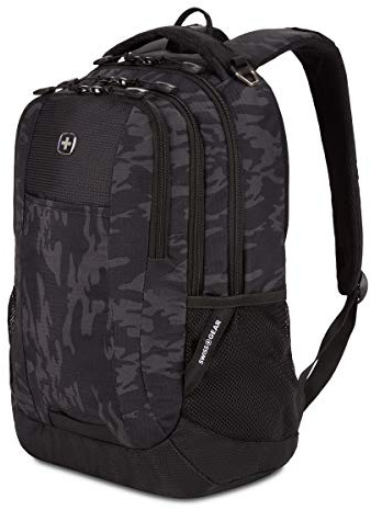 SwissGear Cecil 5505 Laptop Backpack Mochila para portátil, Bacalao Negro/Camuflaje, 18-Inch Unisex-Adulto