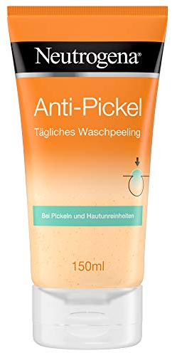 Neutrogena Anti-Pickel Tägliches Waschpeeling, mildes Gesichtspeeling für eine glatte, geschmeidige und weiche Haut (2 x 150 ml)