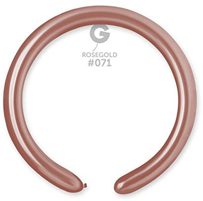 Gemar Palloncini MODELLABILI MANIPOLABILI Q260 Rosa Gold Metal Perlato 100 Pz.