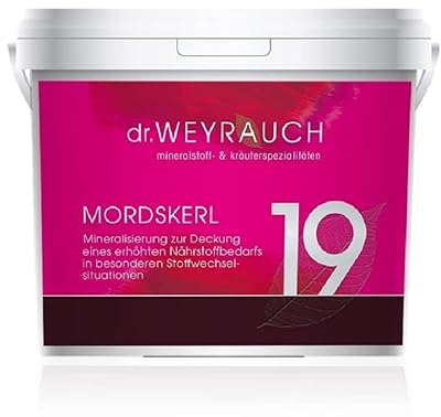 Dr. Weyrauch Nr. 19 Mordskerl | 1,5 kg | Ergänzungsfuttermittel für Pferde zur Unterstützung der Gelenk- und Muskelfunktion | Kann die Regeneration des Bindegewebes fördern