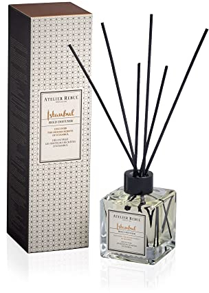 Atelier REBUL Istanbul (120ml) - Luxus Duftstäbchen - Raumduft, Aroma Diffusor, Duftöl - Holziger & Würziger Duft - Perfektes Raumklima