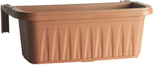 Fioriera vaso Bama Rondine cm 50x20x18,5 h balconetta giardino terrazzo (TERRACOTTA)