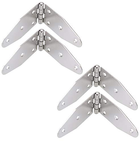 4 Pack 180mm Strap Hinge Stainless Steel Locker Door Hatch Large