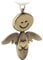 FABACH Schutzengel Schlüsselanhänger Smile mit Herz - Edler Engel Anhänger aus Metall in mattem Bronze - Geschenk Glücksbringer Auto Führerschein - Fahr vorsichtig