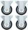 vidaXL 4x Bockrollen Transportrollen Möbelrollen Schwerlastrollen Laufrollen Rollen Möbelrolle Bockrolle Laufrolle Industrierolle 75mm Gummi Eisen