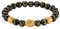 Cupimatch Glück Perlenarmband Herren Om mani padme hum Armband Achat Natursteinen Vintage Armreif