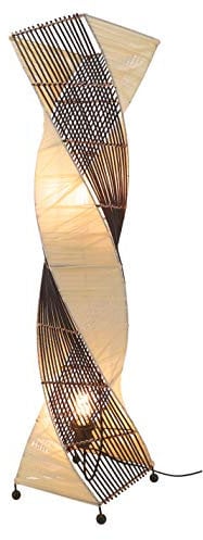 GURU SHOP Stehlampe/Stehleuchte, in Bali Handgemacht aus Naturmaterial, Modell Twister, 99x23x23 cm