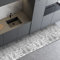 CREARREDA Tapis de Cuisine antidérapant Ciment damassé 180x50 cm Tapis de Protection de Sol en Vinyle 100% fabriqué en Italie, avec Encre Non Toxique, Ignifuge et résistant à l'eau