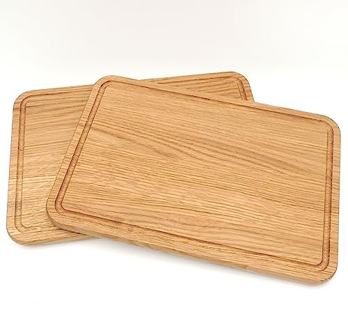 JOWE Lot de 2 planches à casse-croûte, en chêne - 30 x 20 cm - Rectangulaires - Fabriquées en Autriche