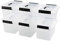 Leendines Plastic Small Box, Clear Storage Boxes with Lids Set of 6, 6 Liter