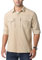 MAGCOMSEN Mens Shirts Long Sleeve Tops Military Tactical Shirts Breathable Golf Tops for Men Outdoor Walking Shirts Quick Dry Hiking Sun Protection Shirt Khaki