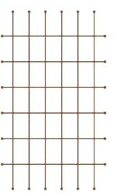 ELEO Rankgitter Tarent groß rostoptik - eckig 170x100 cm Rankhilfe für Rosen, Kletterpflanzen Schmiedeeisen rost Edelrost - Spalier aus Metall massiv stabil - mit Wandhalterung für Hauswand