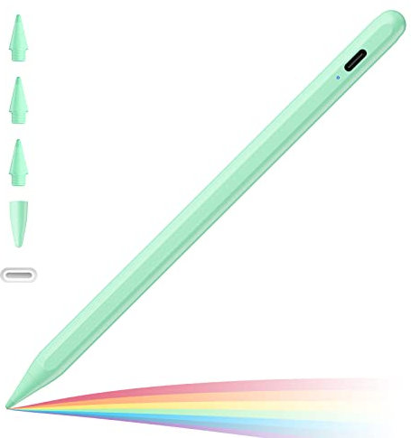 Lápiz capacitivo de rechazo de palma con sensor de inclinación para iPad (2022-2018), lápiz capacitivo activo para iPad Pro de 11/12.9 pulgadas, iPad 10/9/8/7/6ª generación, iPad Air de 5ª/4ª/3ª