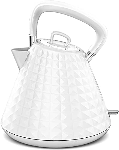 Bouilloire eldom VENO | Capacité de 1,5 litre | Théière rétro avec une puissance de 3000W | Design vintage classique | Fonction de cuisson rapide | Noir | C275b (blanc)
