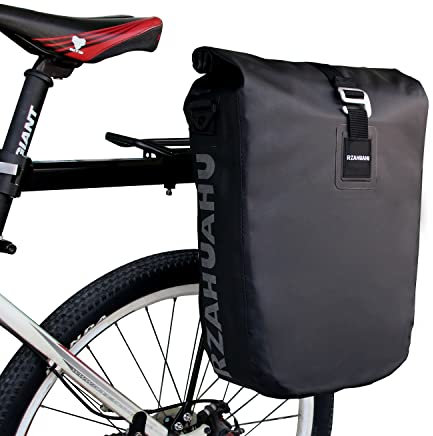 RZAHUAHU Fahrradtasche Wasserdicht für Gepäckträger Große mit Tragegriff und Schultergurt mit Reflektoren Fahrrad Taschen hinten Fahrrad Tasche Packtasche hält an jedem Gepäckträger