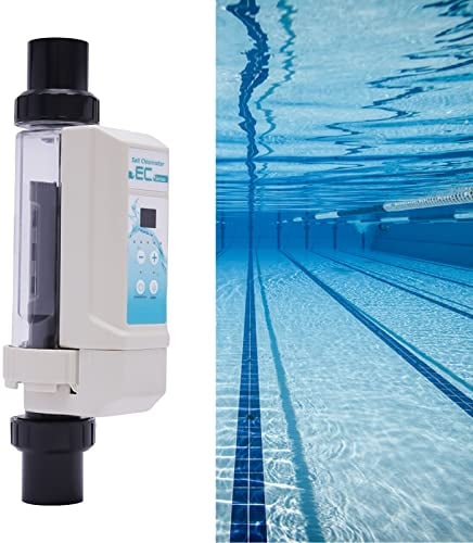 Deror Salzchlorierer 8g/h für ≤ 50 m³/13209 Gallonische Schwimmbäder,Chlorgenerator Selbstreinigungs 220V Salzwasser Pool Salz Chlor Generator für Schwimmbad