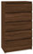 vidaXL Commode, Buffet avec 5 Tiroirs, Armoire de Rangement, Meuble de Salle de Séjour Chambre à Coucher, Moderne, Chêne Marron Bois d'Ingénierie
