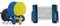 JOOLA Tischtennis Set Vivid Outdoor & ausziehbares tragbares Tischtennisnetz Connect, Set (verstellbare Länge) – Spielen Sie Tischtennis überall, blau, M