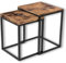 holz4home® Couchtisch 2er Set Lannies I 45x40x55 cm I Industrial-Look Braun I Vintagetisch Teetisch Vintage Sofatisch I Moderner Beistelltisch Fernsehtisch